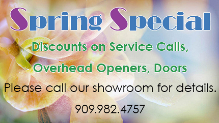 Spring Discount Service Calls, Openers and Doors